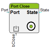 Function block Close port