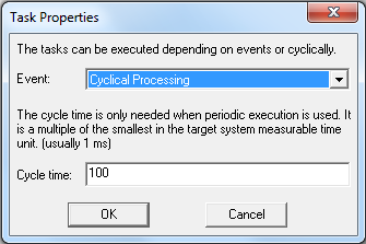 Select task properties