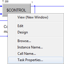 Select task properties